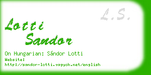 lotti sandor business card